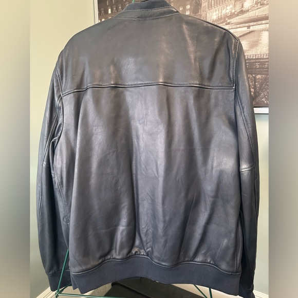 Brand New Never Worn Chevignon Teddy Cuir B-Ted Homme Marine Soft Leather Jacket - Picture 11 of 13